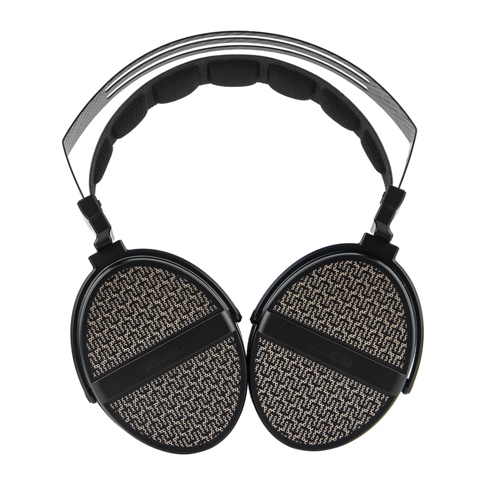 Thieaudio Cypher headphone cups rotated back Birds Eye view whitebox