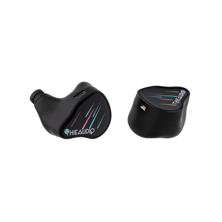 Thieaudio Monarch MKIV IEMs with Stellashot faceplate front and side view of tuning switch whitebox