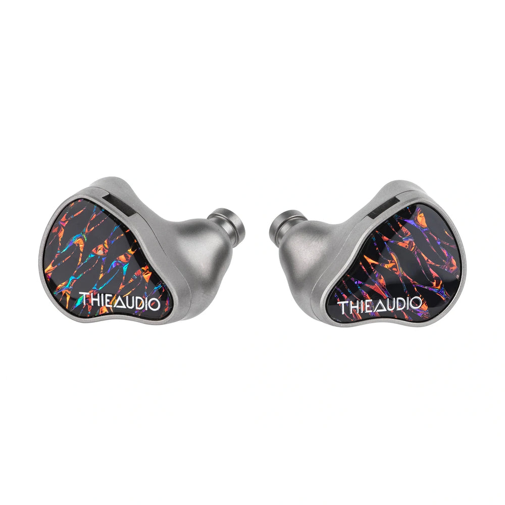 Thieaudio Valhalla IEMs front quarter side by side whitebox