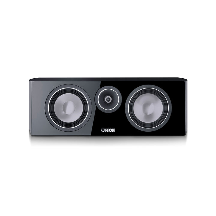 Canton Vento 50 center speaker black front over white background