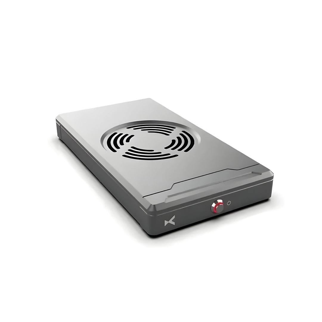 xDuoo 05 FS1 power supply and cooling stand lying face up whitebox