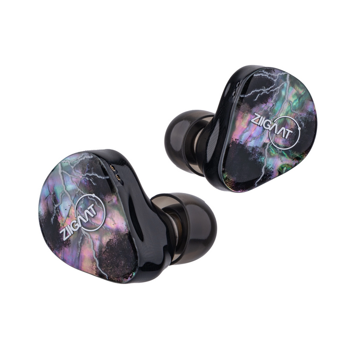 ZiiGaat x Z Reviews Thunder IEMs front floating whitebox
