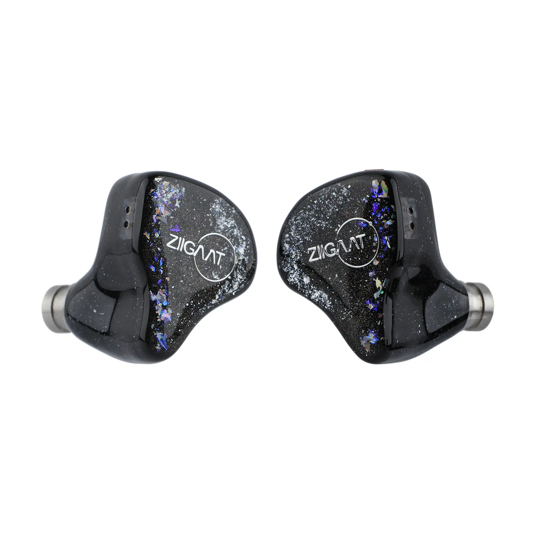 Ziigaat x Jay's Audio Estrella iems front 3 quarter angle view whitebox