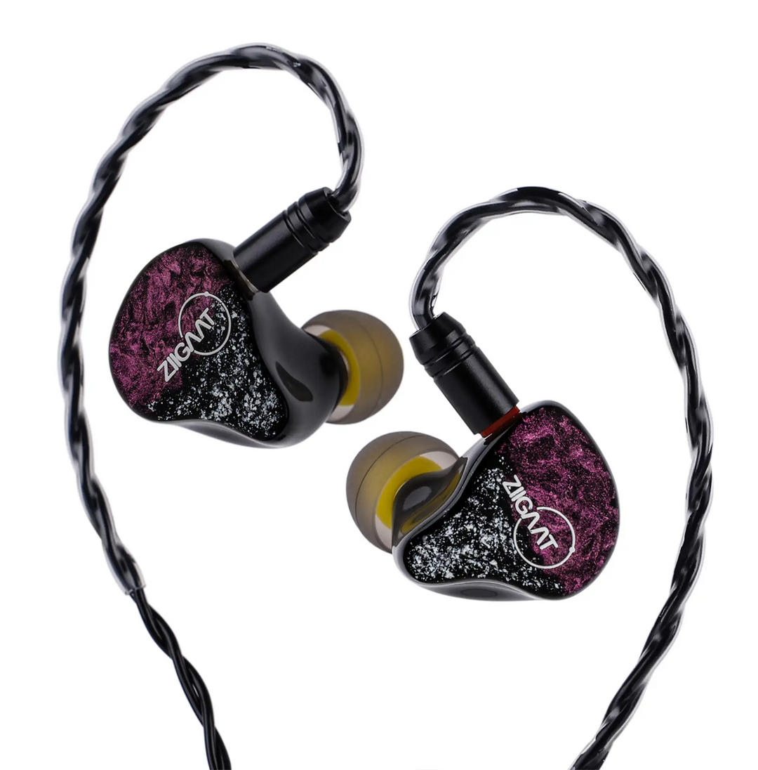 Ziigaat Odyssey iems front view with cable whitebox