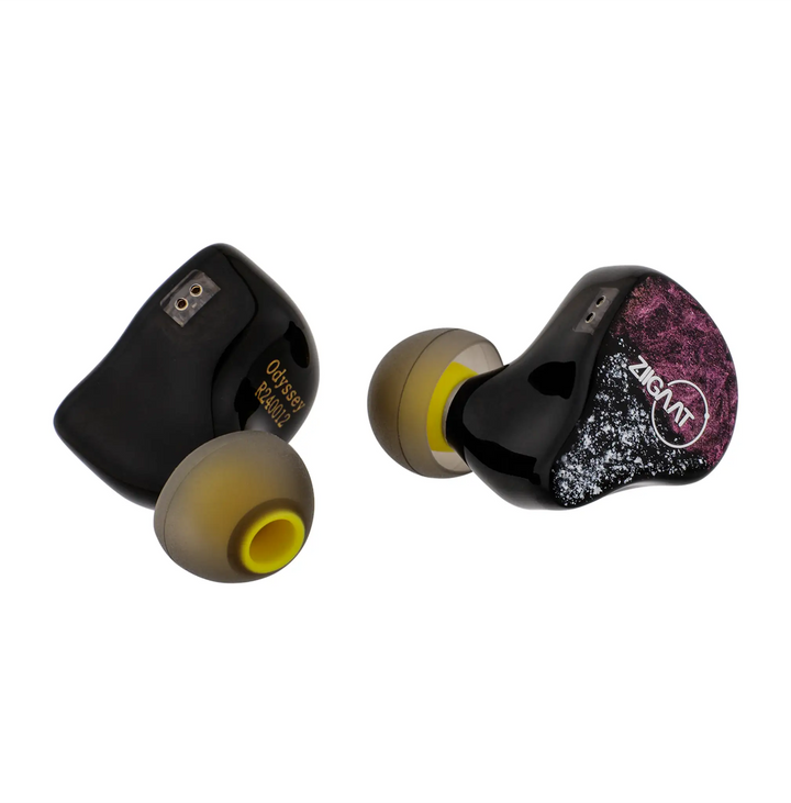 Ziigaat Odyssey iems front and side view whitebox