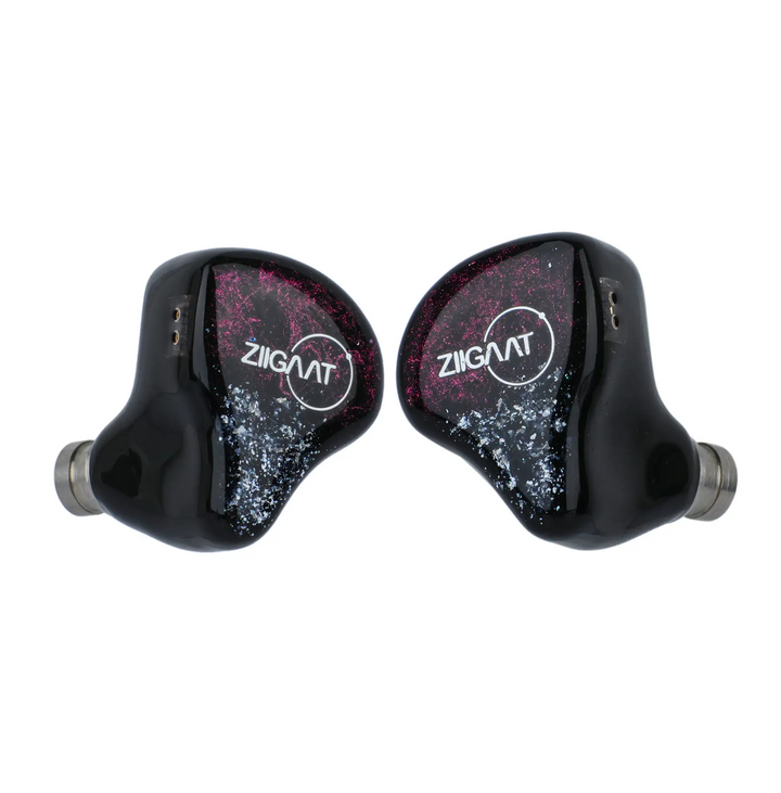 Ziigaat Odyssey iems front 3 quarter angle view whitebox