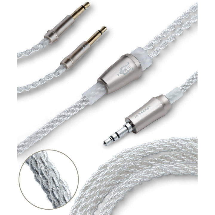 Meze Audio 99 Series Silver Plated Upgrade Cable | 3.5mm to 3.5 Mono-Bloom Audio