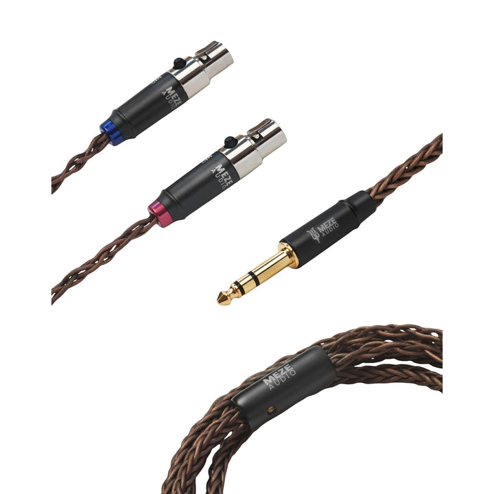 Meze Audio Mini-XLR to 6.3mm copper upgrade cable over white background