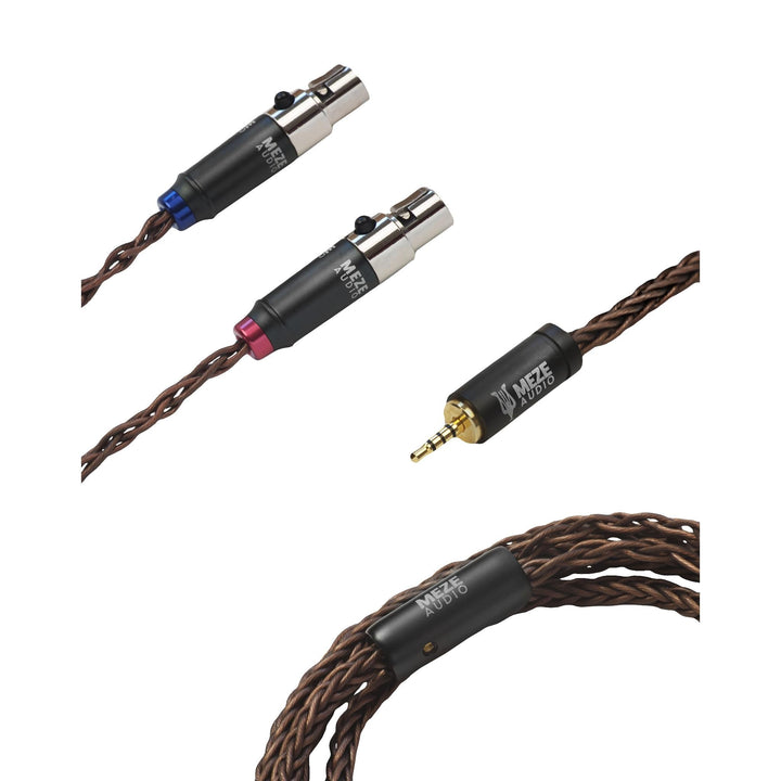 Meze Audio Mini-XLR to 2.5mm copper upgrade cable over white background