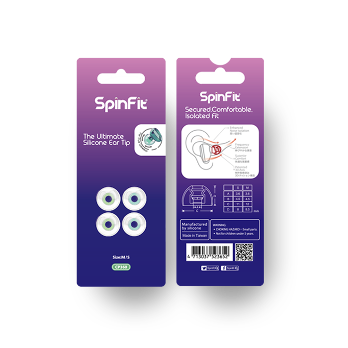 SpinFit CP360 | Premium TWS Eartips (2 Pairs)-Bloom Audio