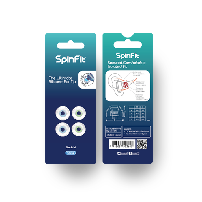 SpinFit CP360 | Premium TWS Eartips (2 Pairs)-Bloom Audio