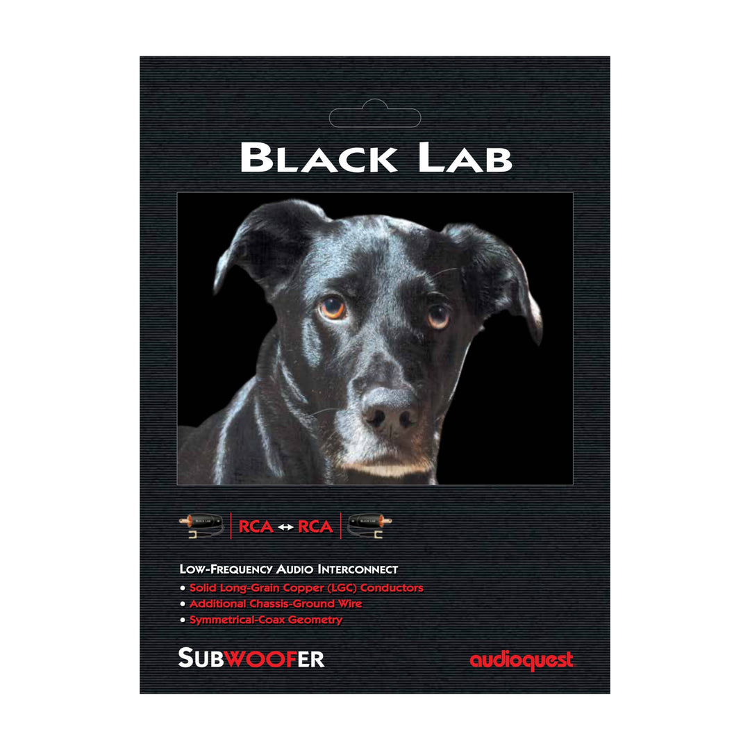 AudioQuest Black Lab subwoofer cable retail package