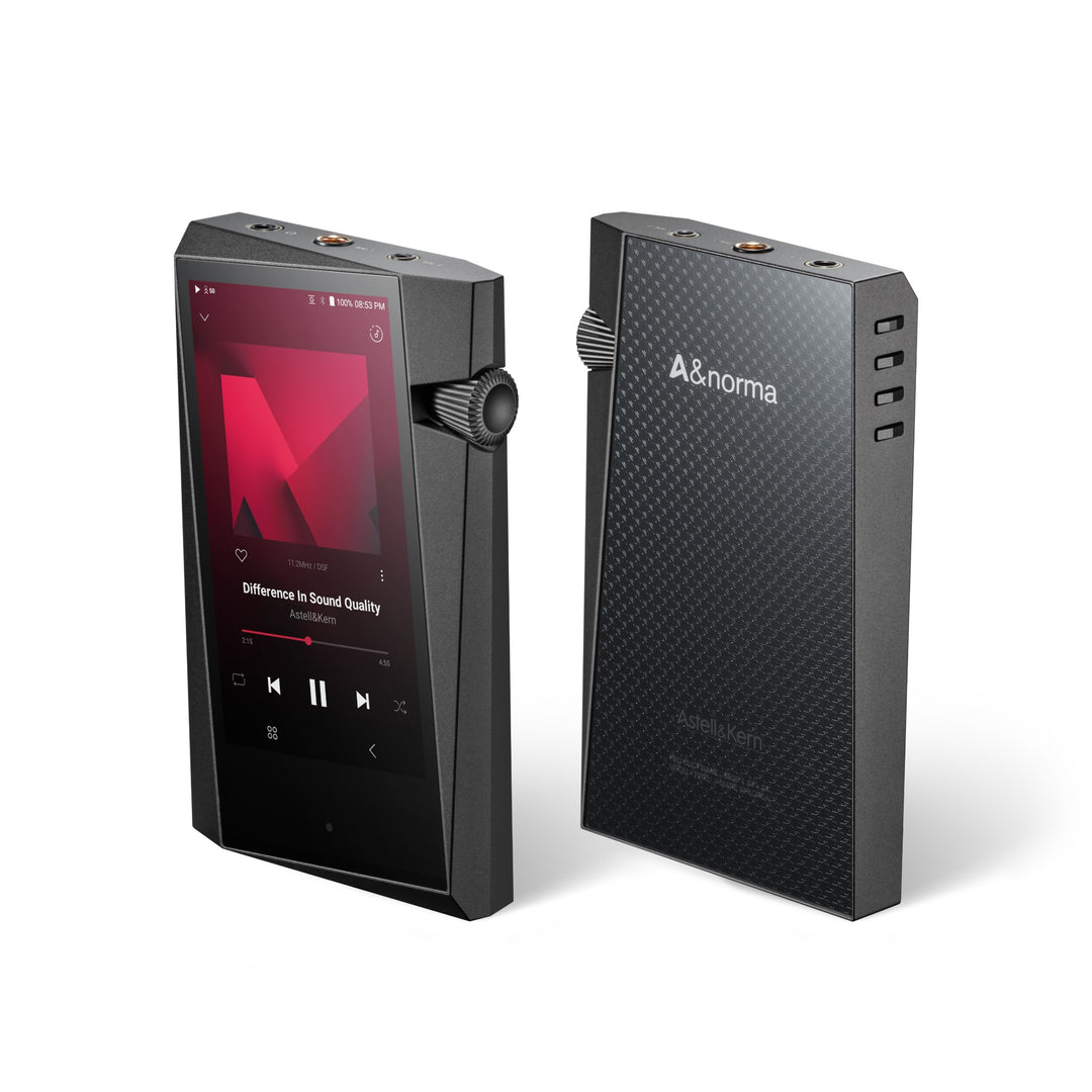 Astell&Kern SR35 player x2 front and back over white background