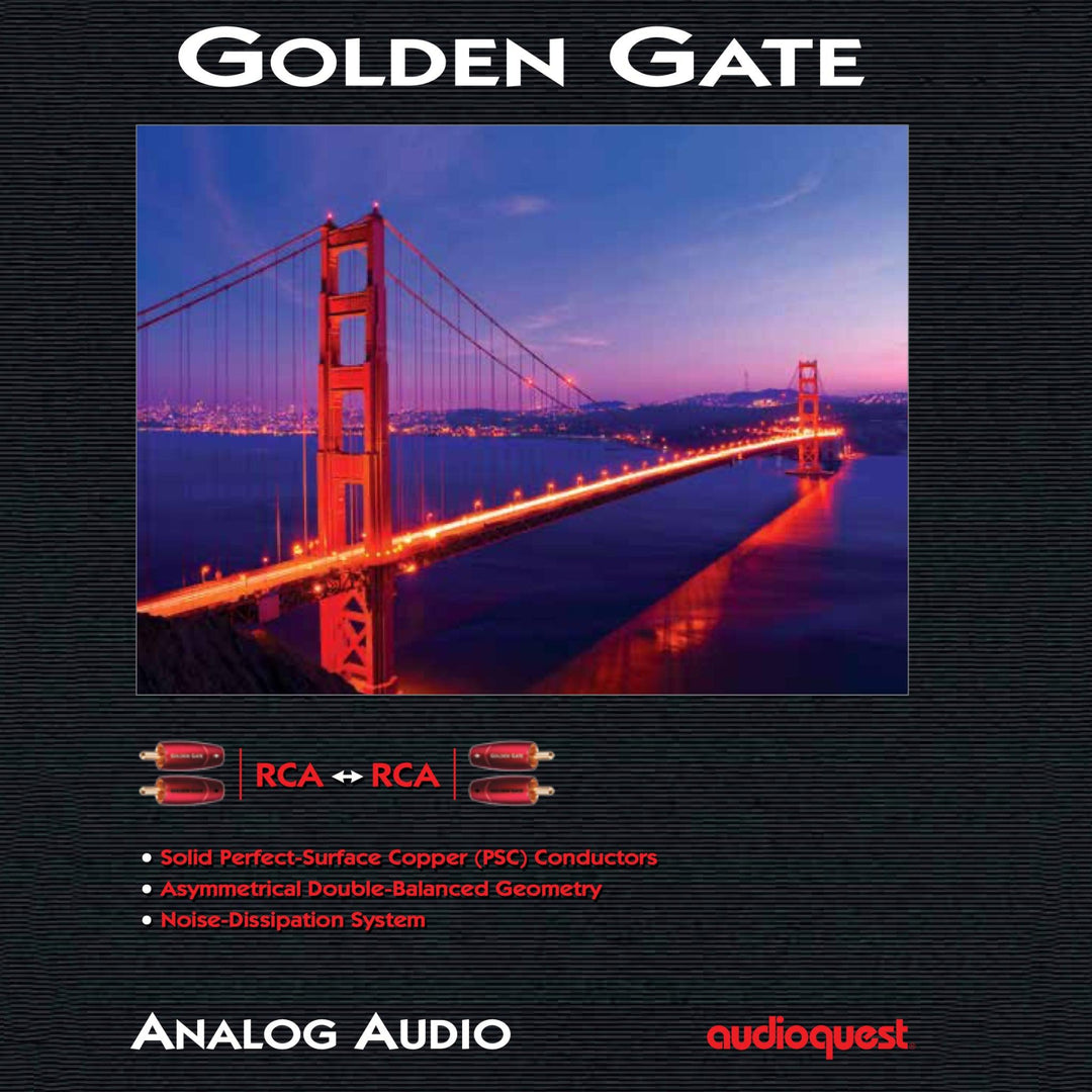 AudioQuest Golden Gate | Analog RCA and 3.5mm Audio Interconnect Cables-Bloom Audio