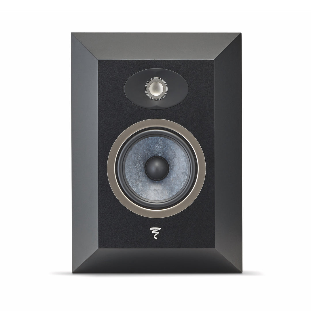 Focal Theva surround speaker front flat with grill over white background