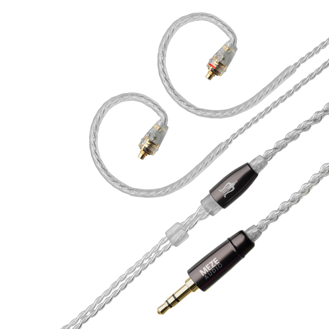 Meze Audio MMCX silver upgrade cable with 3.5mm termination