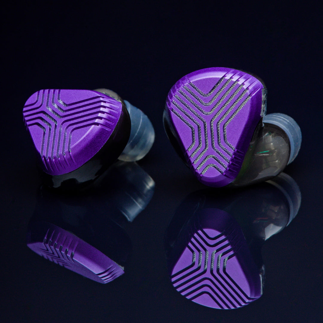 Vision Ears EXT front shells over dark reflective background